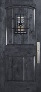 42" x 80" Arch 2 Panel Estancia Alder Door with Speakeasy