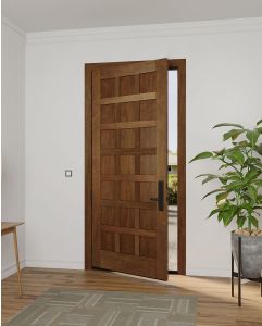 Mahogany Ribera Modern 7+ Panel Shaker Solid Single Door