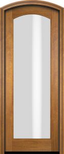 Mahogany Arch Top Full Lite Single Door|G101-ART-OG