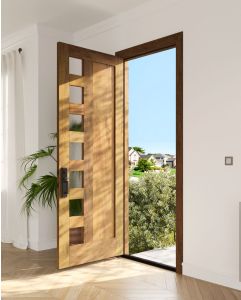 Mahogany Artistic Lite Designer  Contemporary Modern 1 Panel Shaker Single Door|G102SQ-SH-SH