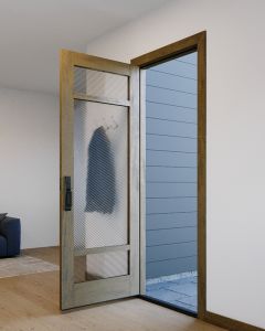 Mahogany Full Lite, Artistic Lite Designer  Contemporary Modern Shaker Single Door|G115-W