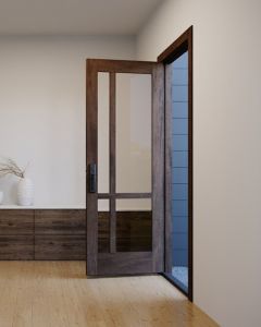 Mahogany Windermere Full Lite, Artistic Lite SDL Contemporary Modern Shaker Single Door|G1161-W