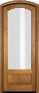 Mahogany Arch Top 3/4 Lite 1 Panel Single Door|G7501-ART-OG