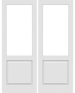 1/2 lite Raised 1 Panel Interior Double Door | GPG20101