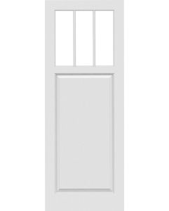 Top View 3 Lite Raised 1 Panel Craftsman Interior Single Door | GPG22303