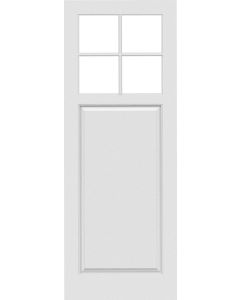 Top View 4 Lite Raised 1 Panel Craftsman Interior Single Door | GPG22304