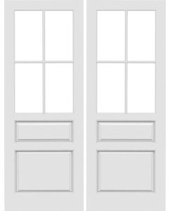 4 Lite Raised 2 Panel Interior Double Door | GPG30104