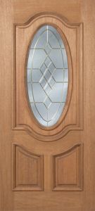 Carmel Mahogany Exterior Single Door w/ A Glass - 6'8