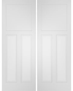 Raised 3 Panel Craftsman Interior Double Door | GP324