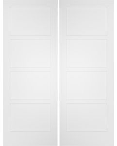 4 Panel Flat Interior Double Door | PN410