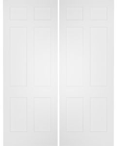 6 Panel Flat Interior Double Door | PN601