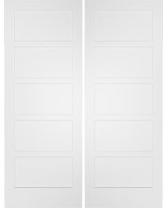 5 Panel Flat Interior Double Door | PNC510