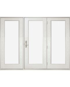 Full Lite Fiberglass Center Hinged Triple Door
