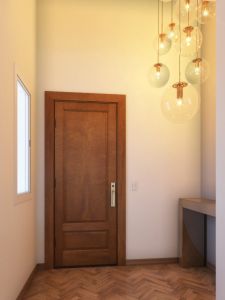 3/4 Raised Panel Solid Mahogany  Single Door