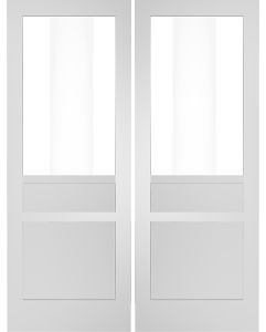 1/2 Lite 2 Horizontal Panel Interior Double Door | PNG30101